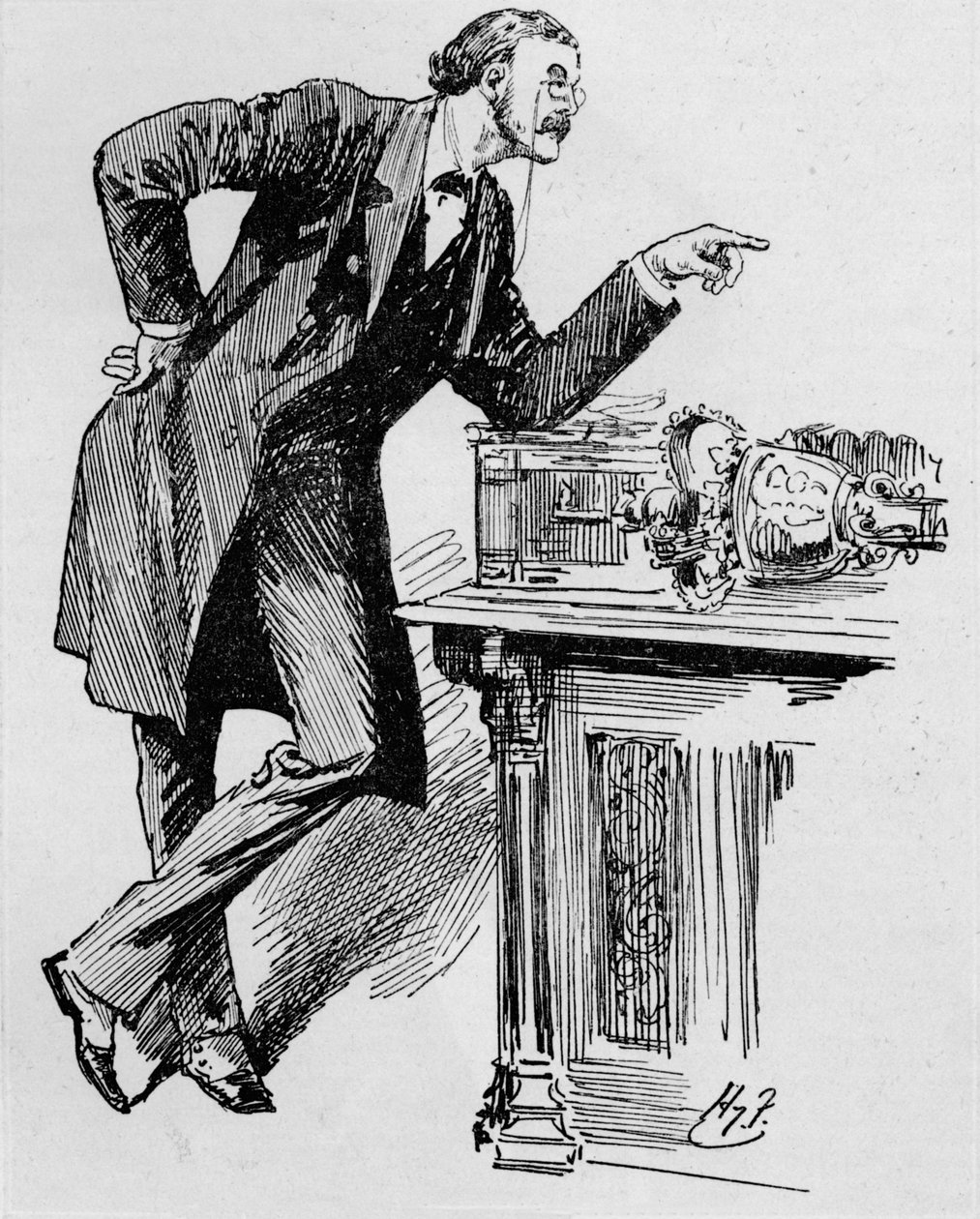 Arthur Balfour talte i Underhuset, 1890-tallet 1906. av Unbekannt