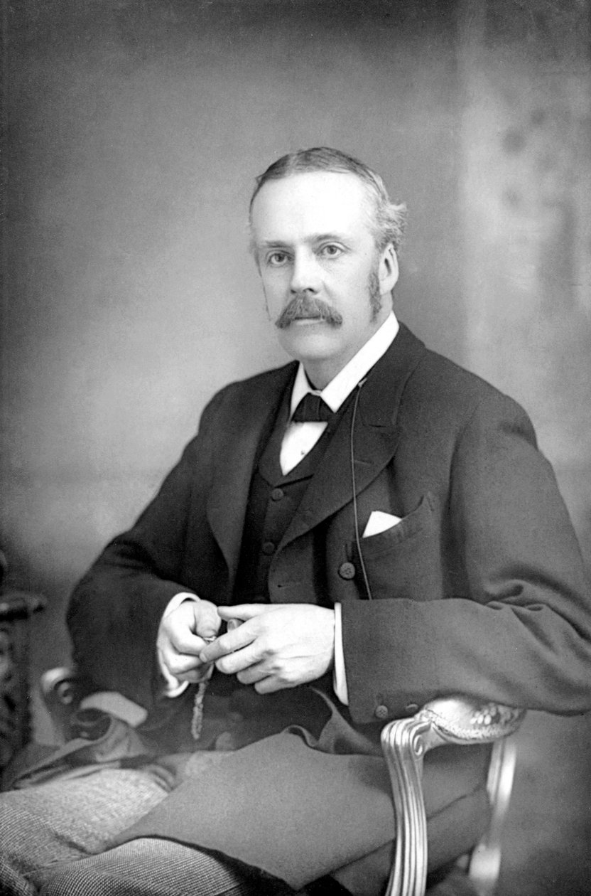 Arthur James Balfour 1848-1930, skotskfødt britisk statsmann og filosof, c1890 av Unbekannt