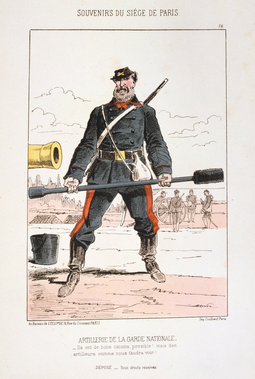 Artilleri av nasjonalgarden, beleiring av Paris, 1870-1871 av Unbekannt