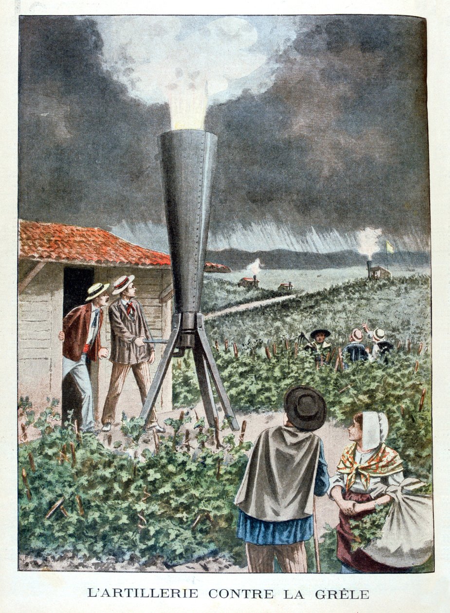 Artilleri mot haglstormen, 1901 av Unbekannt
