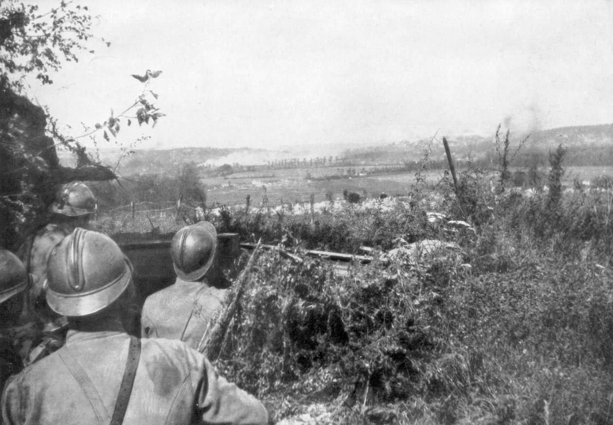Artillerisperring før et fremskritt, Aisne, Frankrike, 2. september 1918 av Unbekannt