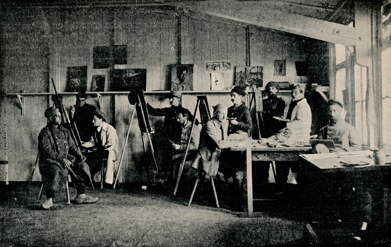 Artist Prisoners of War i studioet deres i Giessen, c1916 av Unbekannt