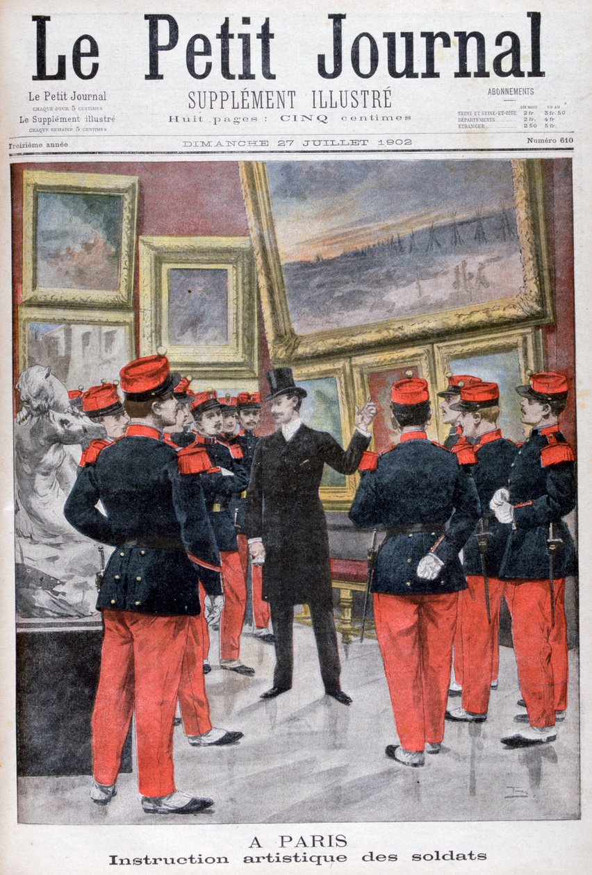 Kunstnerisk instruksjon av franske soldater ved salongen, Paris, 1902 av Unbekannt