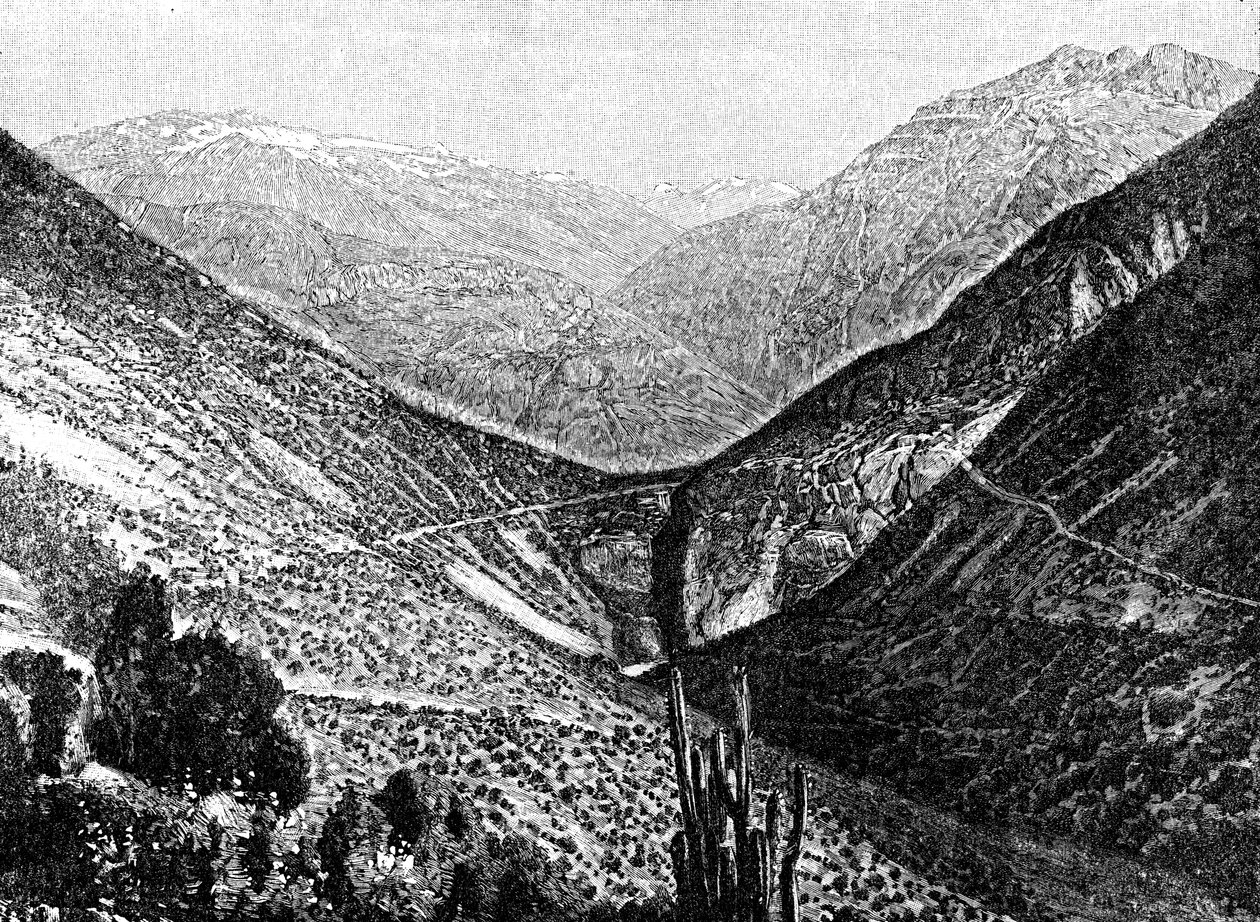 Ascent of the Cumbre, Chile, 1895 av Unbekannt