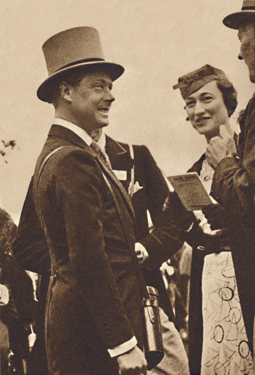 Ascot, juni, 1935 - Kong Edward, daværende prins av Wales, med fru Simpson, 1937 av Unbekannt