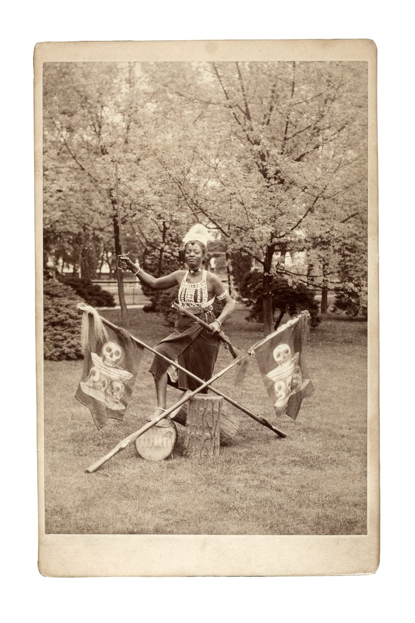 Ashanti gruppeforelesning, Tyskland 1890-tallet (s/hvitt-bilde) av Unbekannt