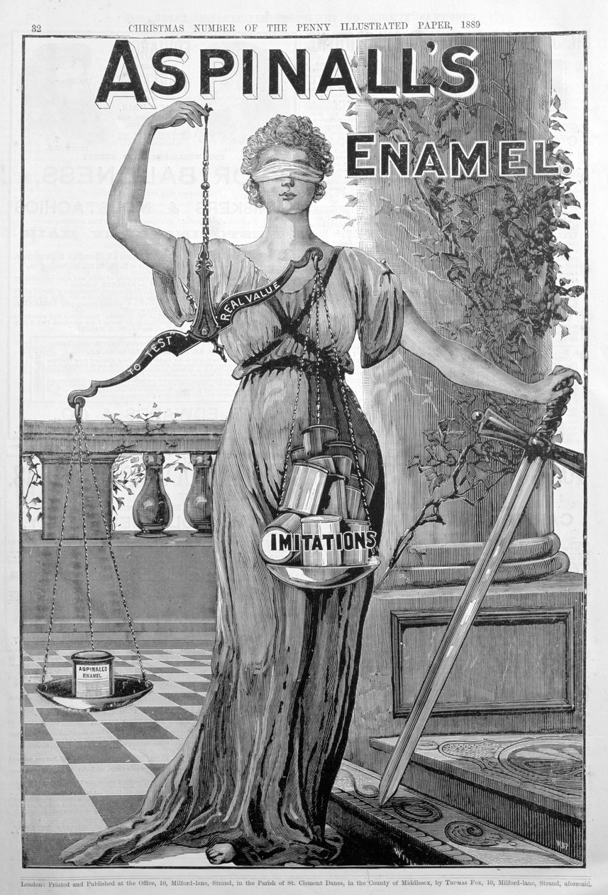 Aspinalls Enamel-annonse, 1889 av Unbekannt