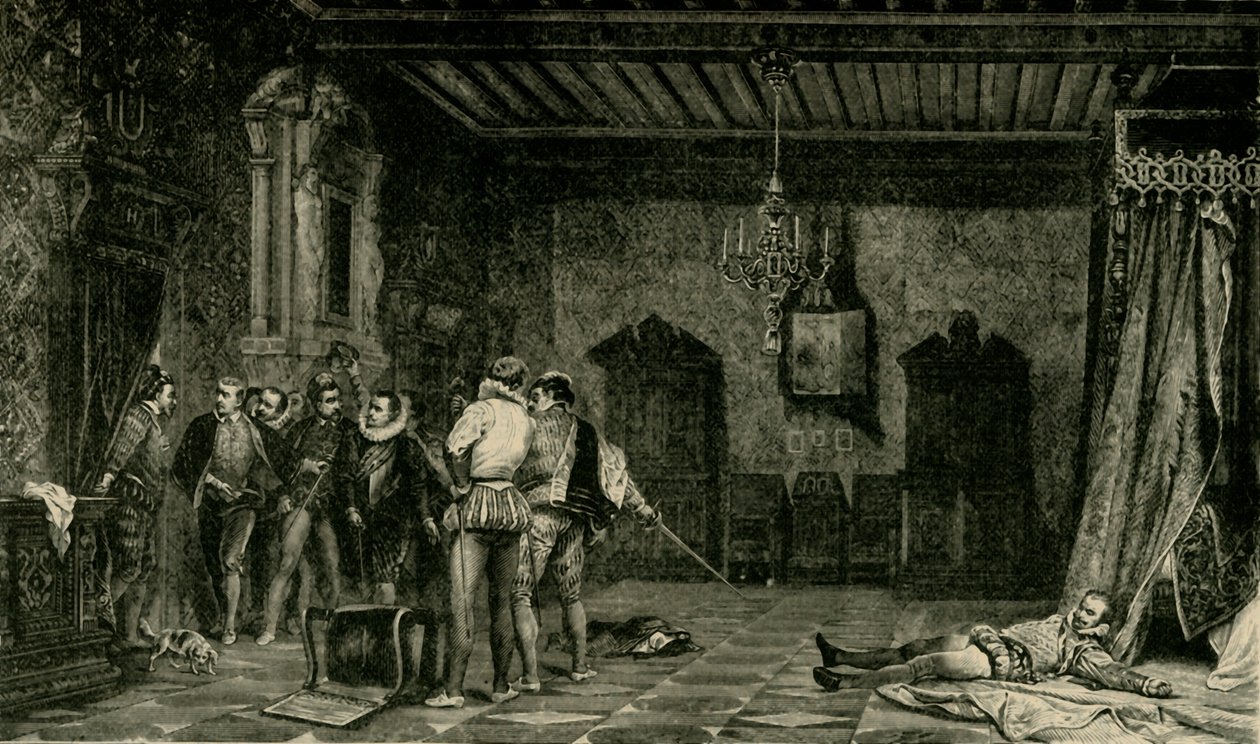 Attentatet på Henry, hertugen av Guise, desember 1588, 1890. av Unbekannt