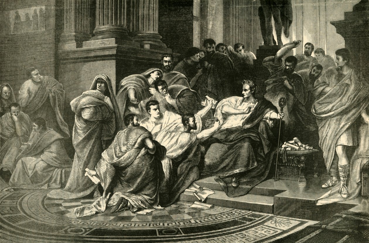 Attentatet på Julius Cæsar, 1890. av Unbekannt