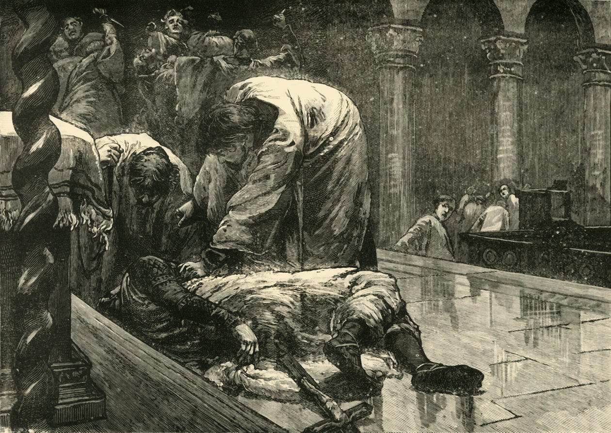 Attentatet på keiseren Leo V, 820 e.Kr., 1890. av Unbekannt