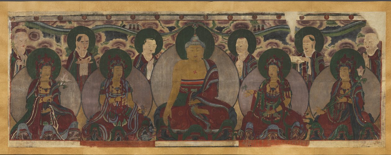 Forsamlingen av buddhistiske guder, 1846. av Unbekannt