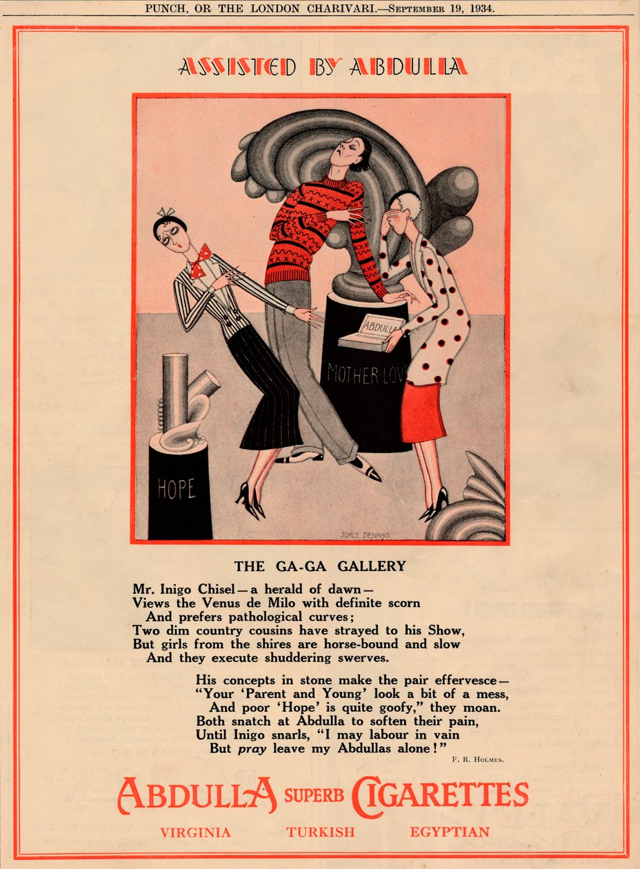 Assistert av Abdulla - The Ga-Ga Gallery, 1934 av Unbekannt