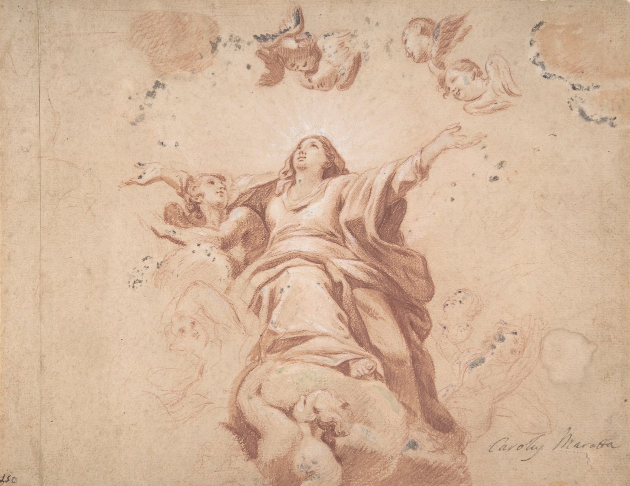 Jomfruens antagelse etter Carlo Maratta, 1600-tallet. av Unbekannt