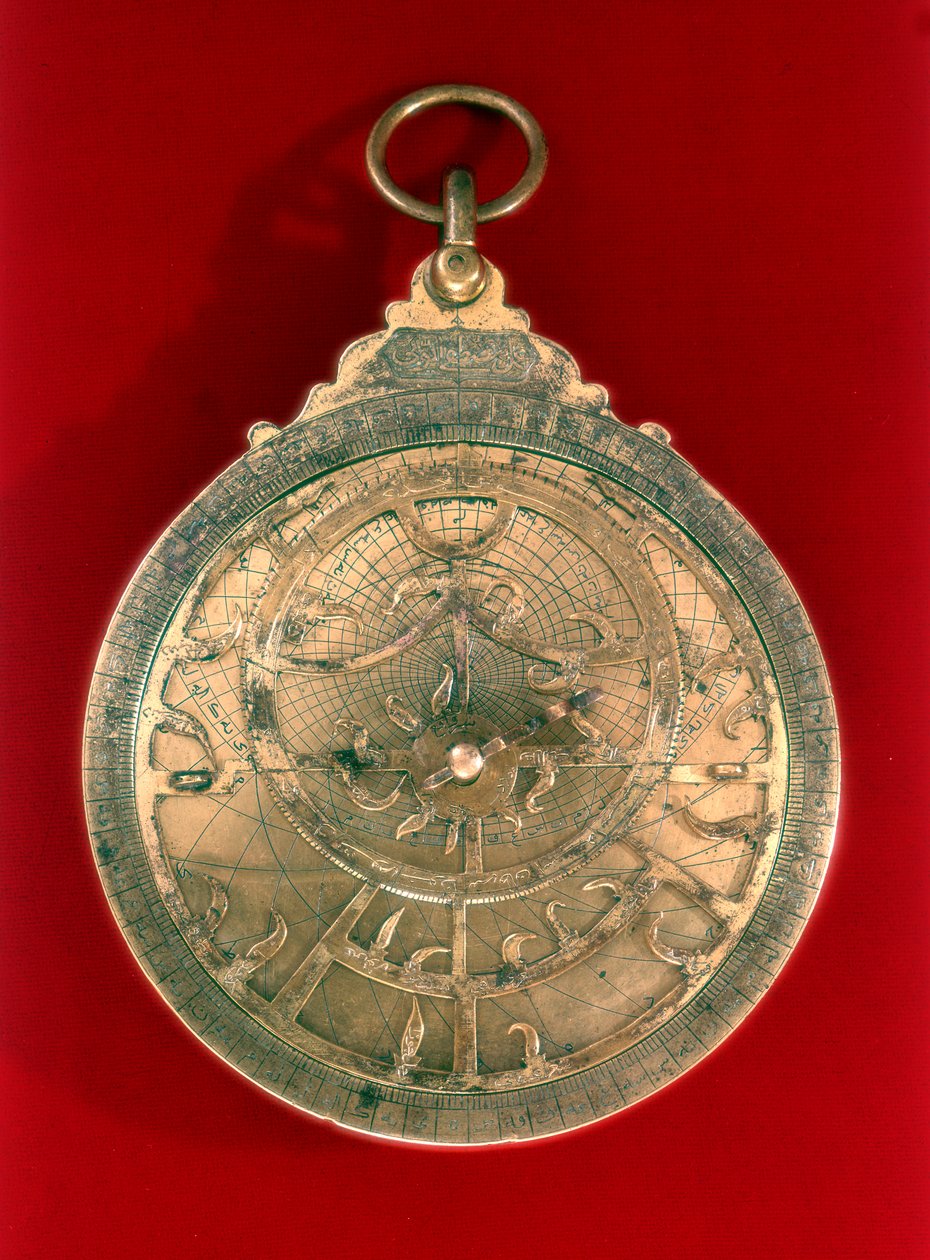 Astrolabe, arabisk navigasjonsinstrument, 1000-tallet av Unbekannt