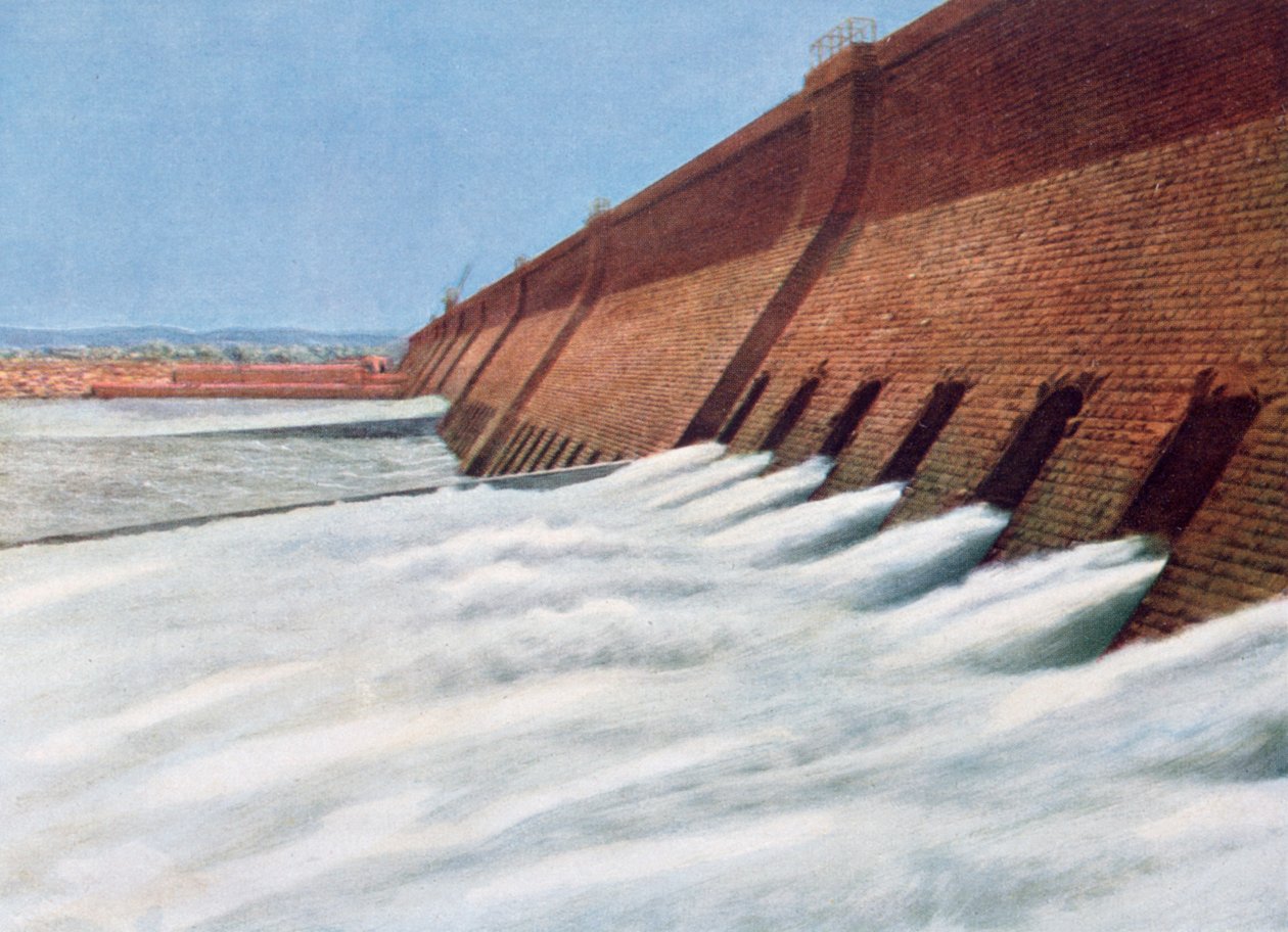 Aswan Dam, Egypt, 1900-tallet av Unbekannt