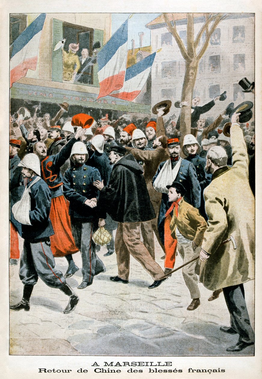 I Marseille, returen av sårede franske soldater fra Kina, 1901 av Unbekannt