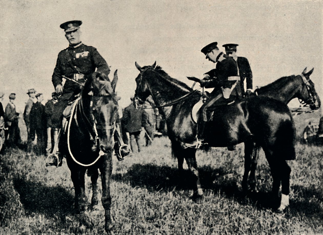 Ved militære manøvrer, c1916, 1945. av Unbekannt