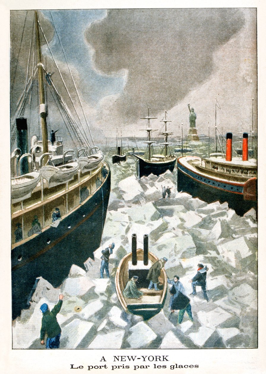 I New York, Havnen tatt av isen, 1901 av Unbekannt