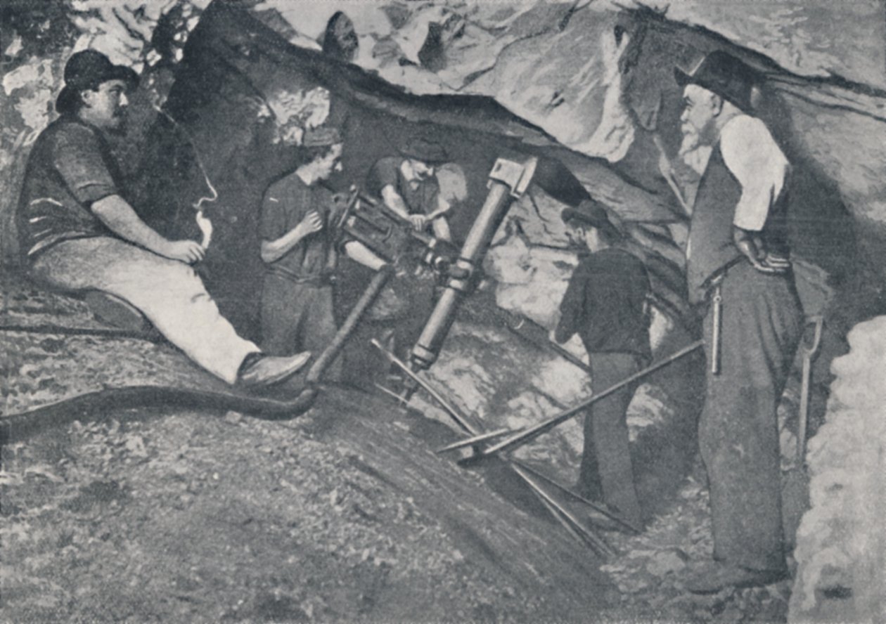På jobb i en viktoriansk gullgruve, 1923. av Unbekannt