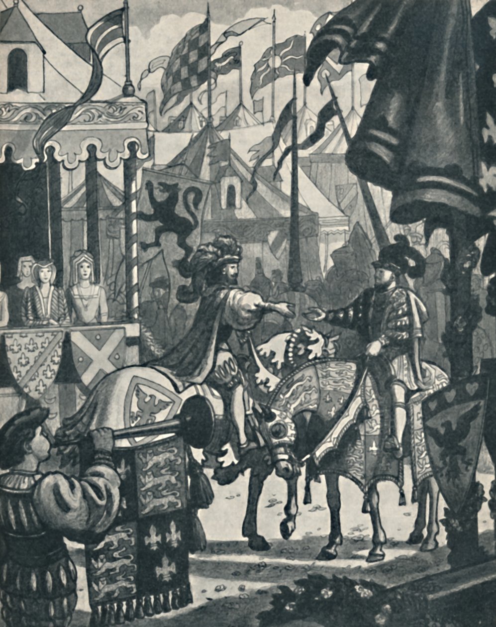 At the Field of the Cloth of Gold, c1934 av Unbekannt