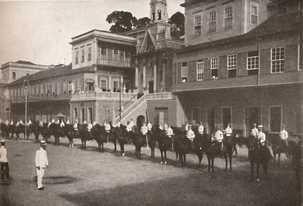 Ved militærpolitiets hovedkvarter, 1914 av Unbekannt
