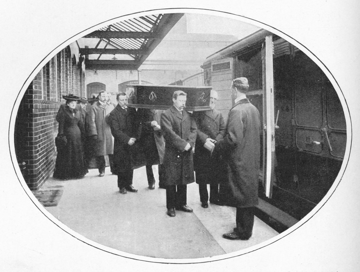 Ved Necropolis Companys-stasjonen, Westminster Bridge Road, London, c1900 1903 av Unbekannt
