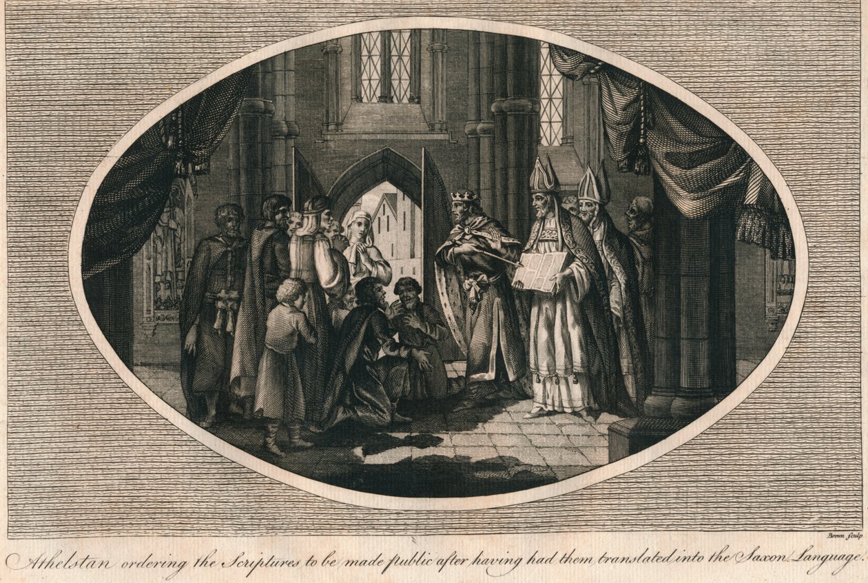 Athelstan beordret publisering av skriftene oversatt til angelsaksisk, 930-tallet 1793 av Unbekannt
