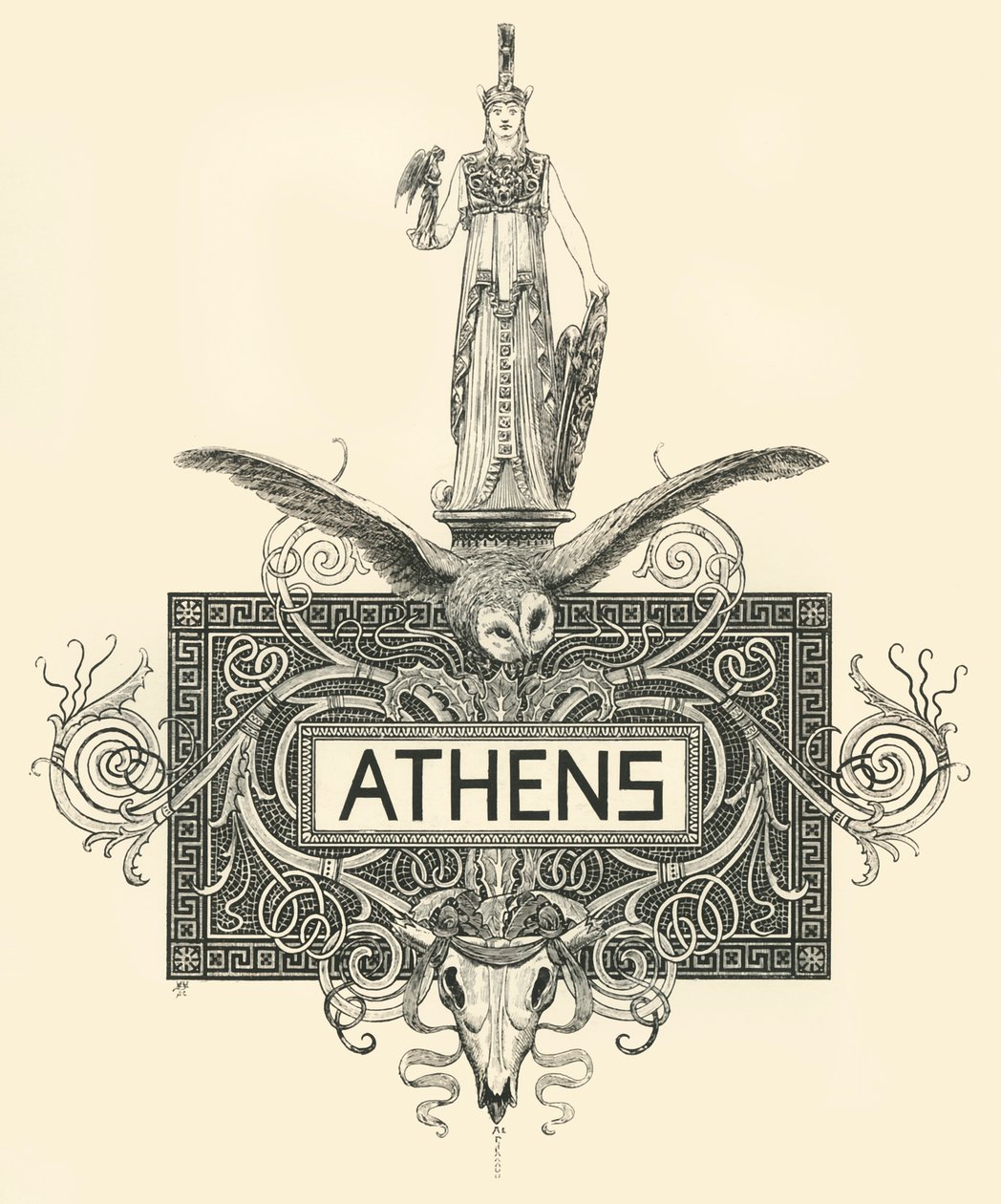 Athen, slutten av 1800-begynnelsen av det 20. århundre. av Unbekannt