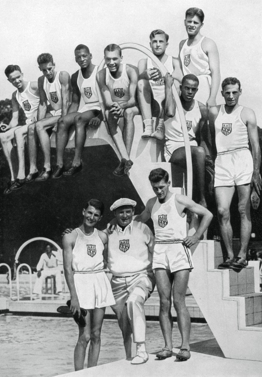 Idrettsutøvere ved de amerikanske olympiske forsøkene, 1932, 1936 av Unbekannt
