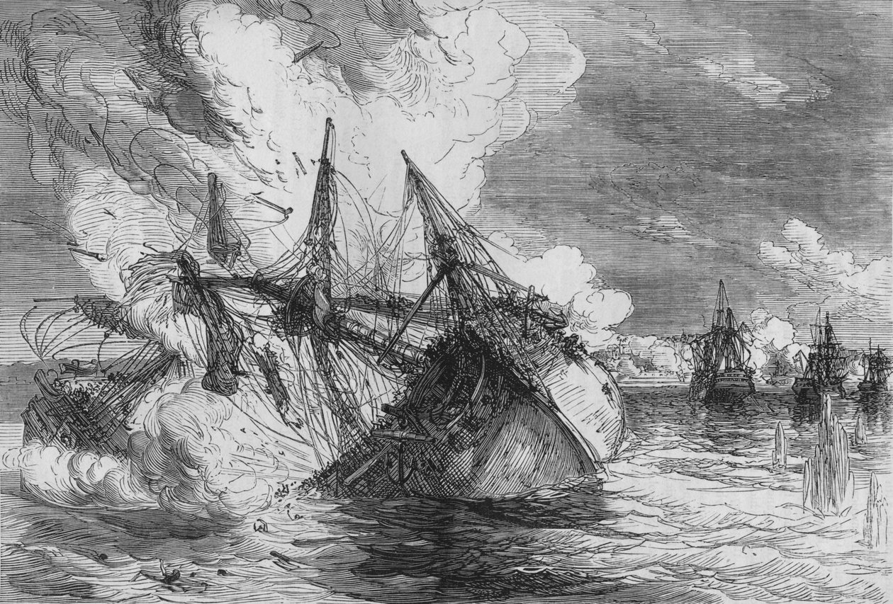 Angrep på Nova Colonia, c1880 av Unbekannt