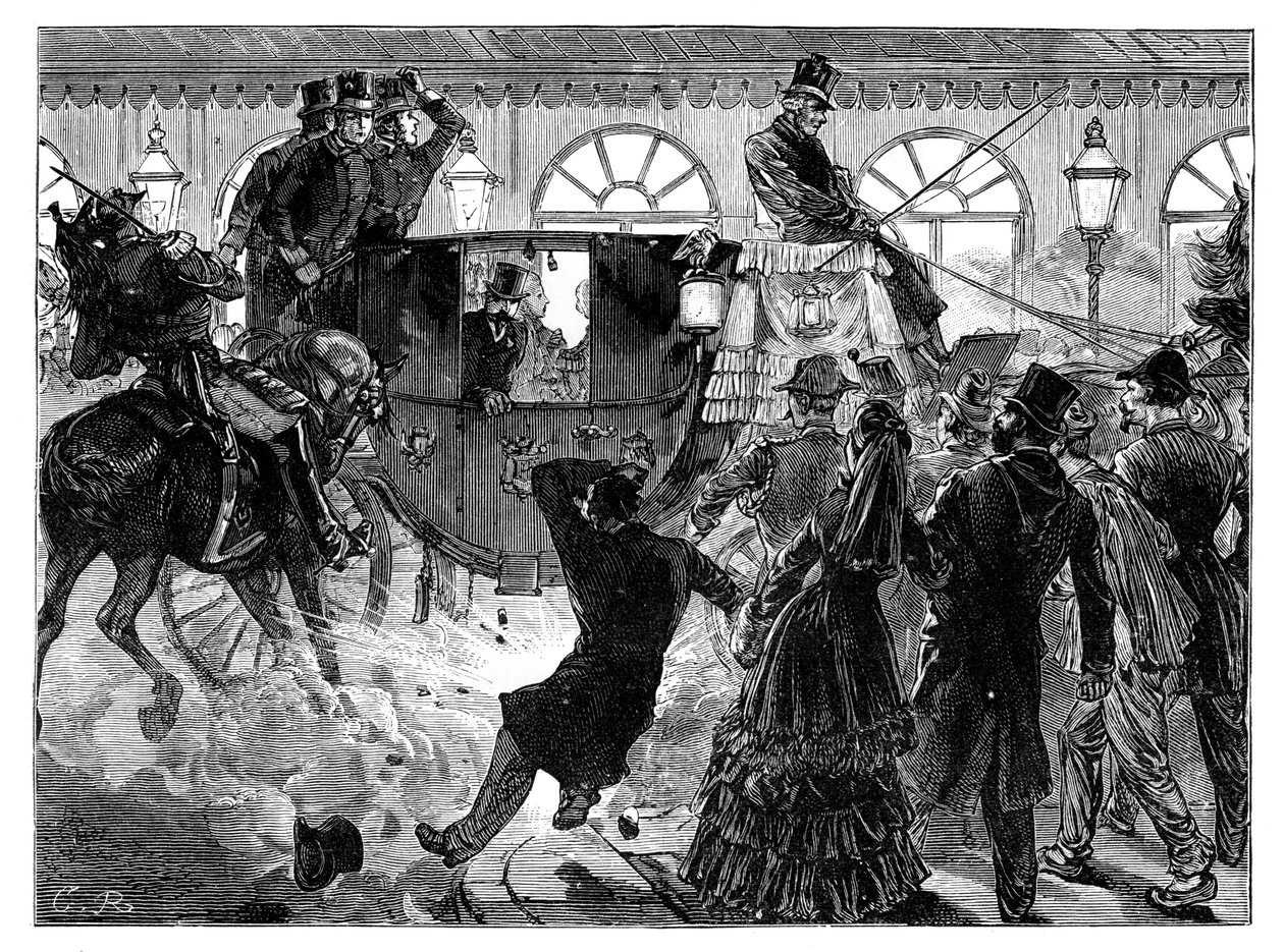 Attentatforsøk på franskmennenes keiser, 28. april 1855 av Unbekannt