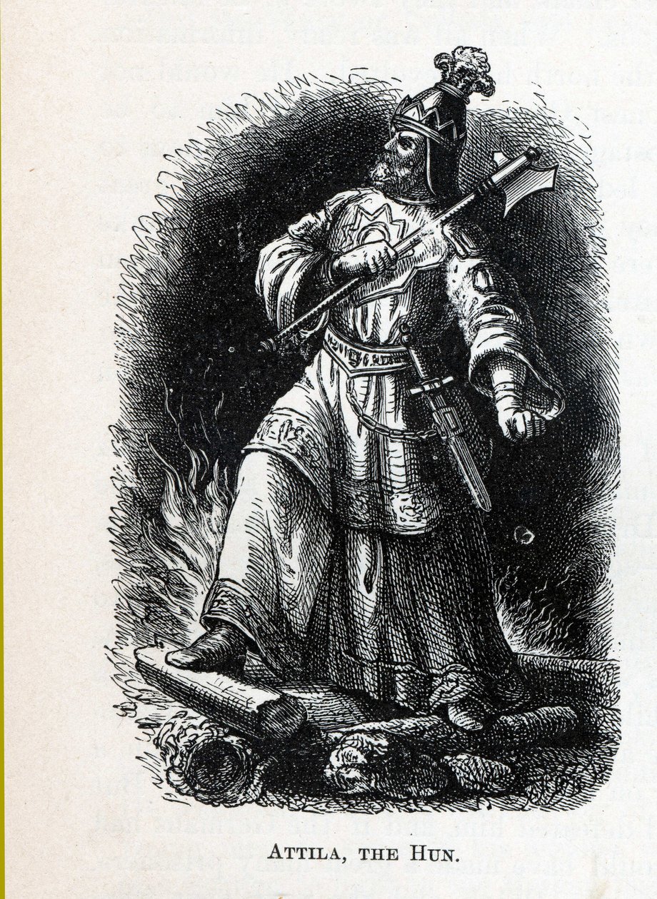Huneren Attila, 1882 av Unbekannt