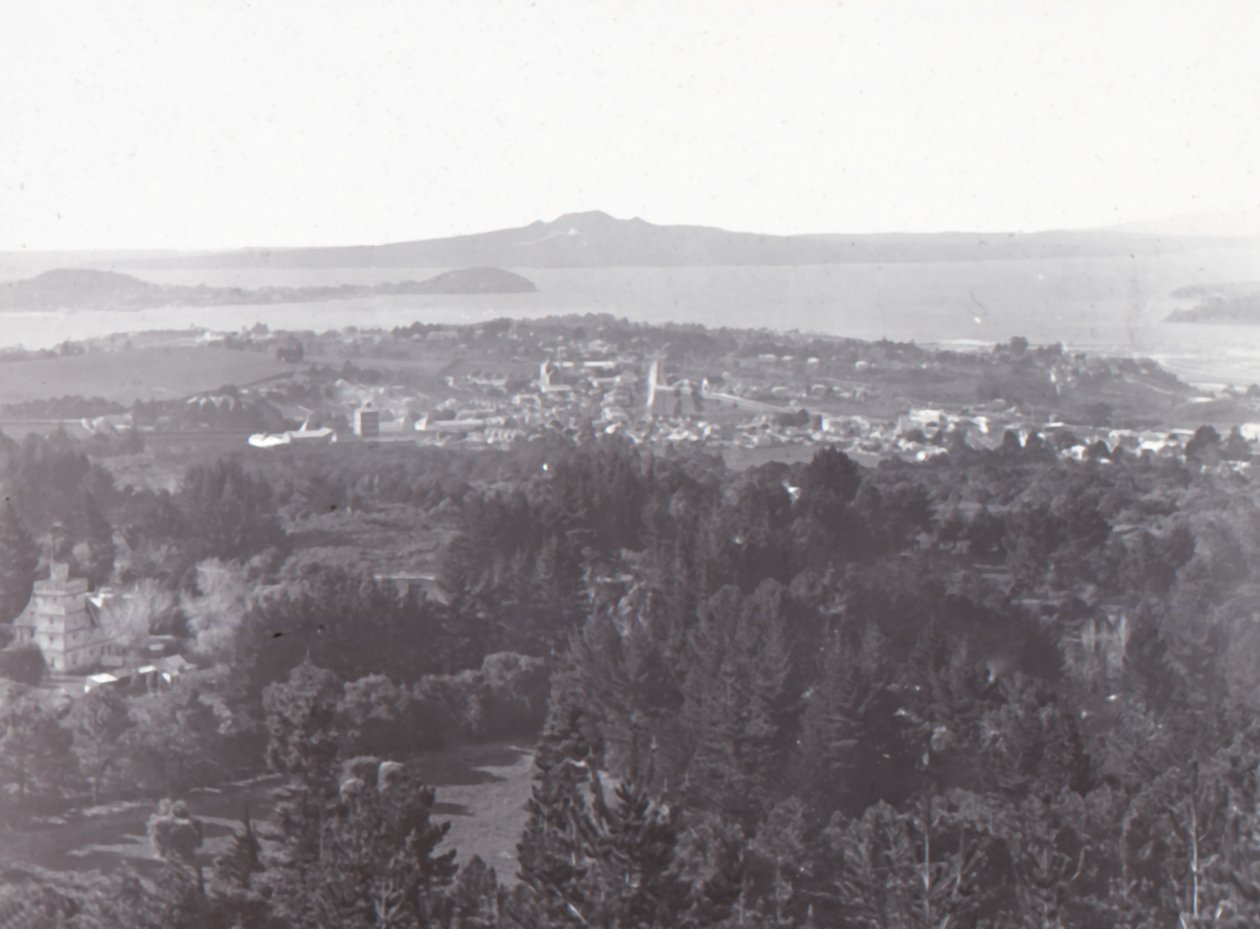 Auckland, fra Mount Eden, slutten av 1800-begynnelsen av 1900-tallet. av Unbekannt
