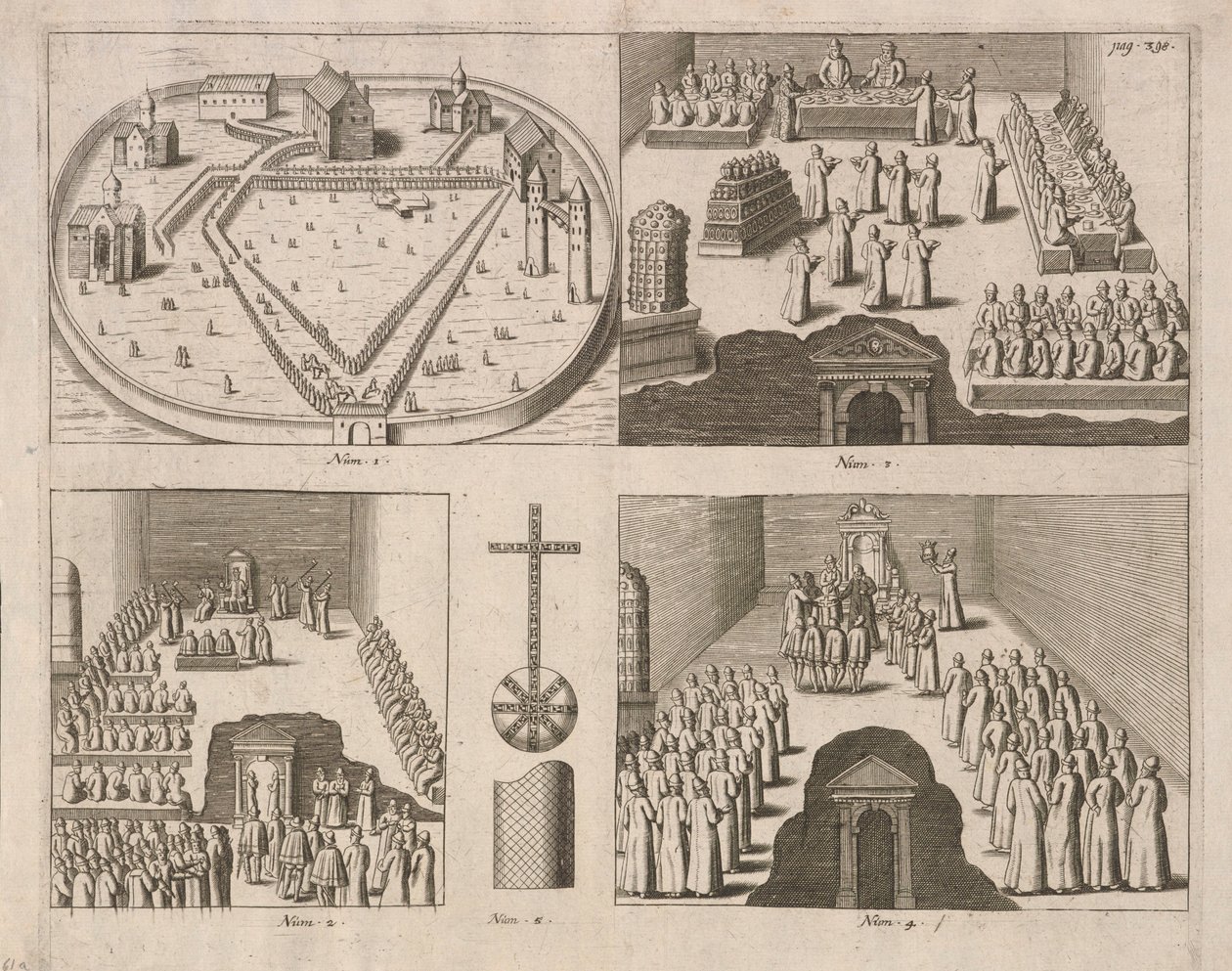 Publikum ved den russiske tsaren, Moskva. Utgitt av Jacob Ulfeldt, 1578. av Unbekannt