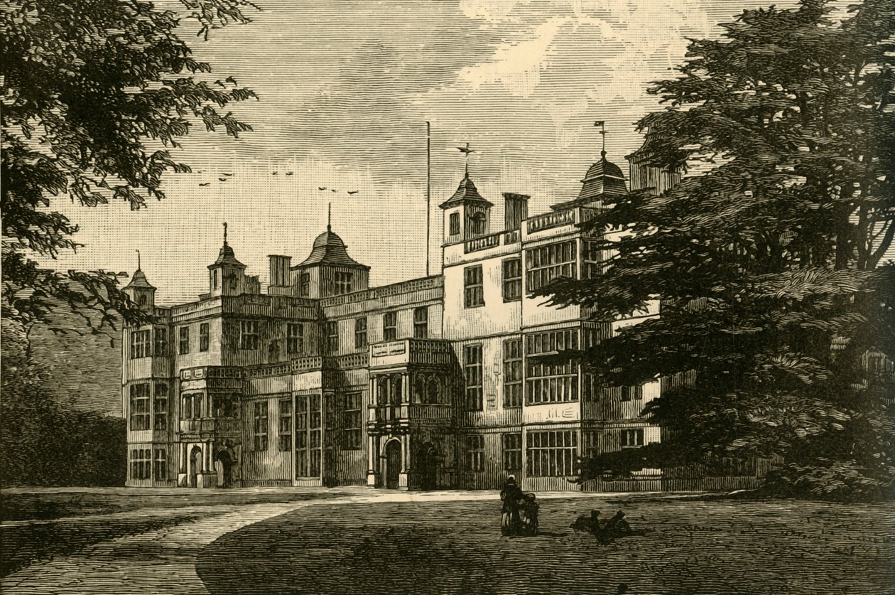 Audley End, vestfronten, 1898. av Unbekannt