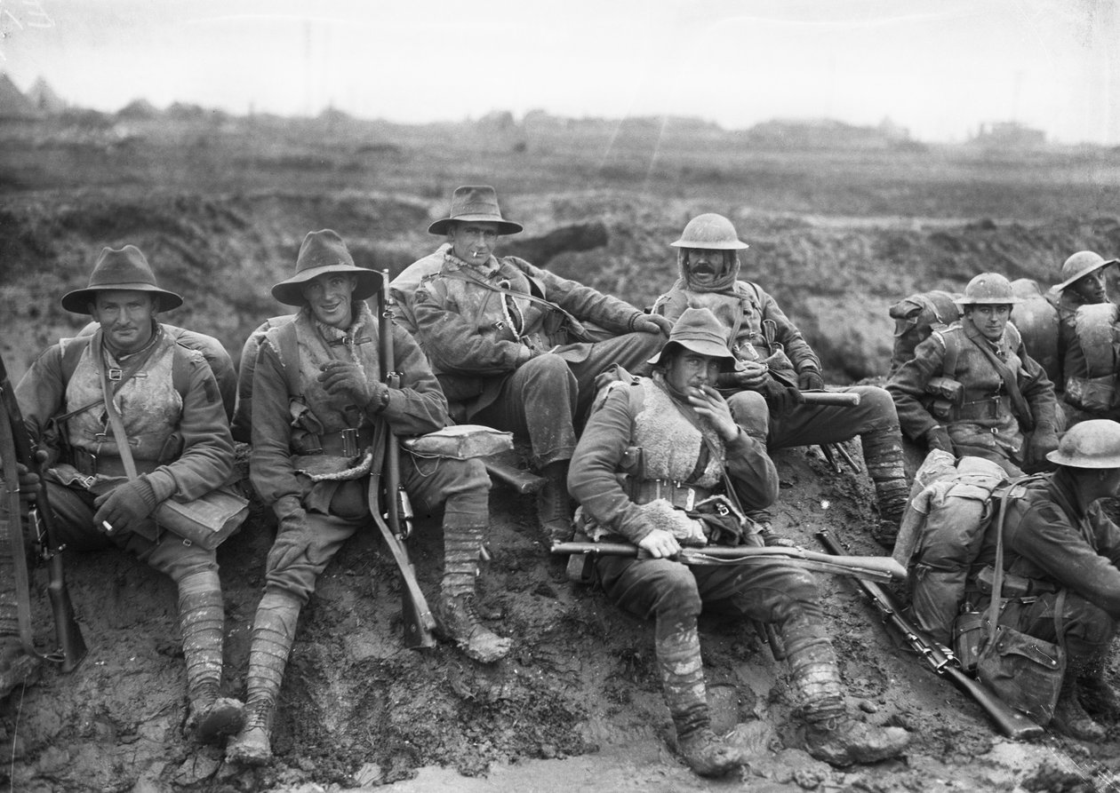 Australia i den store krigen. Uidentifiserte menn fra 5. divisjon, 1916. av Unbekannt