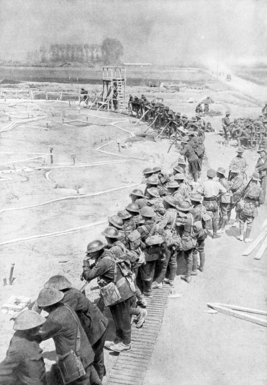 Australske tropper dagen før slaget ved Messines, Belgia, 6. juni 1917 av Unbekannt