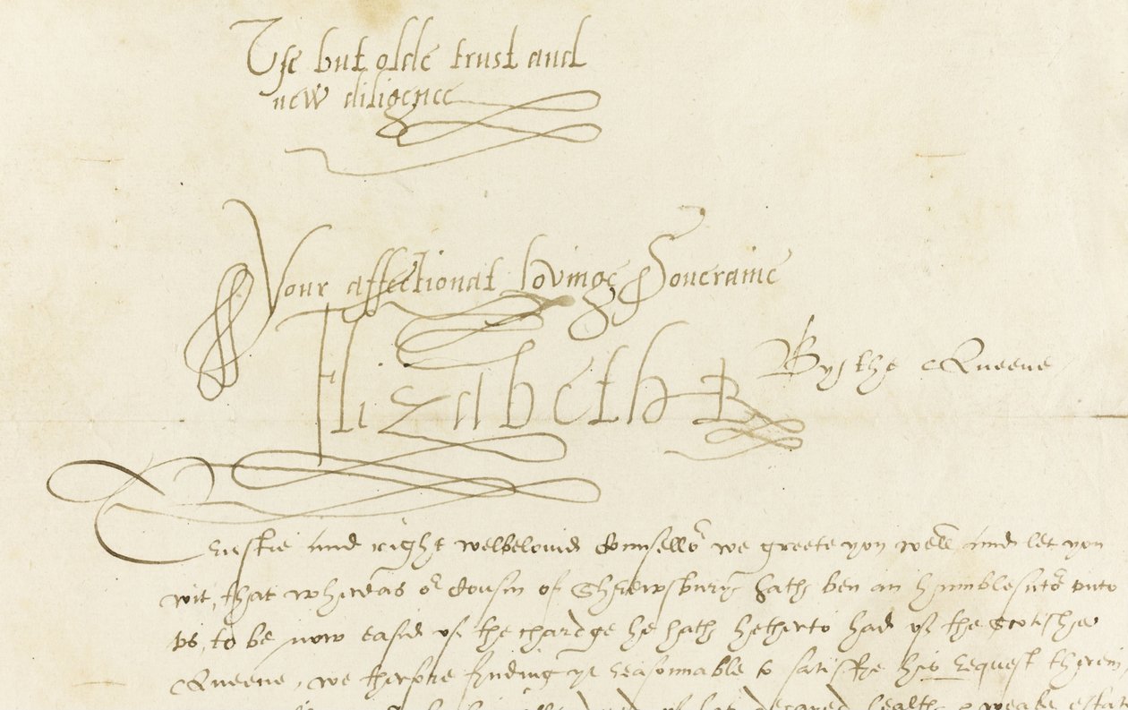 Autografbrev av dronning Elizabeth I til Mary, Queen of Scots, 1584 av Unbekannt