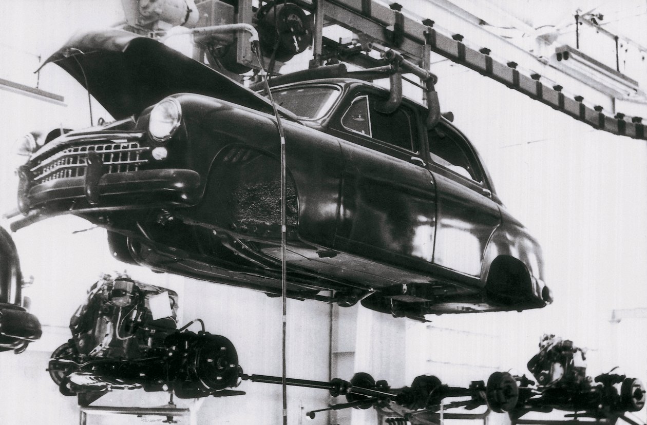 Bilindustri av det spanske merket Seat i Barcelona, 02.06.1953 (s/hvitt-bilde) av Unbekannt