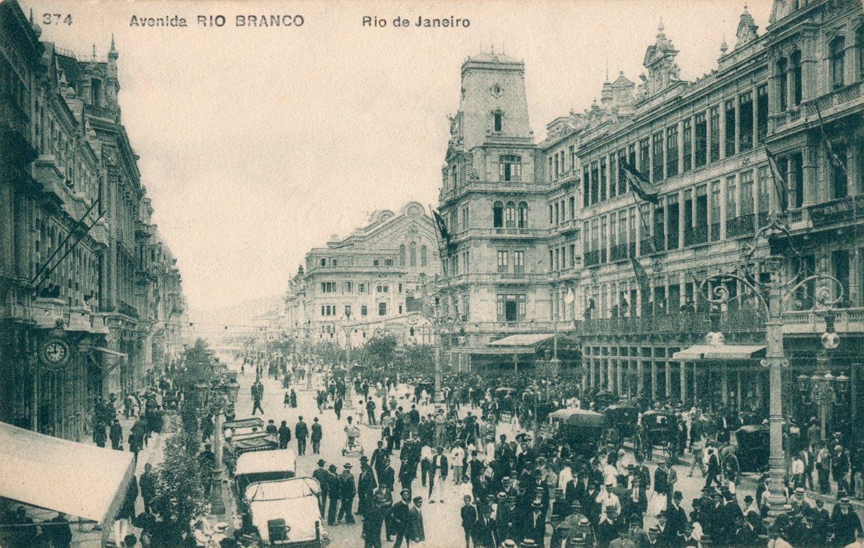 Avenida Rio Branco - Rio de Janeiro, c1910 av Unbekannt