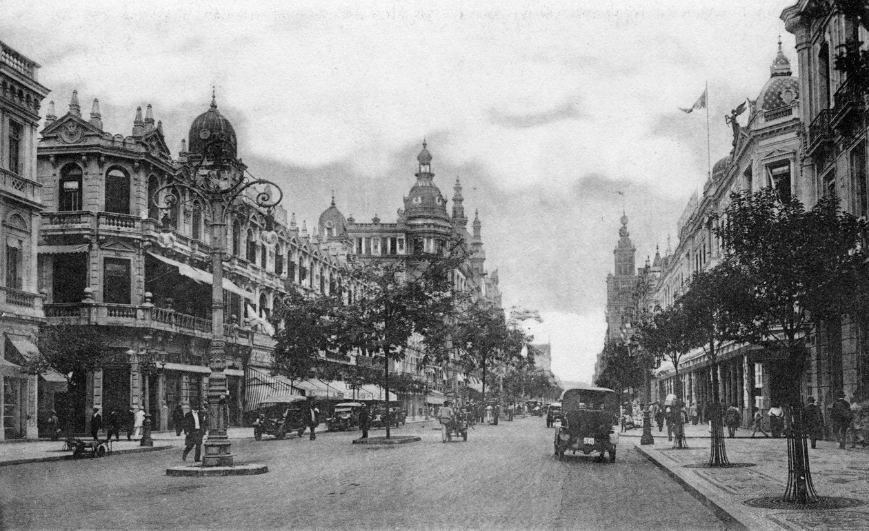 Avenida Rio Branco, Rio de Janeiro, Brasil, tidlig på 1900-tallet av Unbekannt