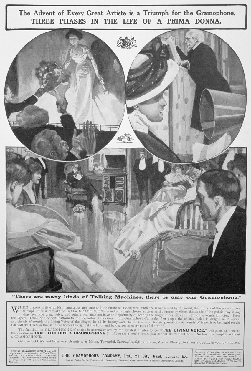 Avert for Gramophone Co, 1909 av Unbekannt