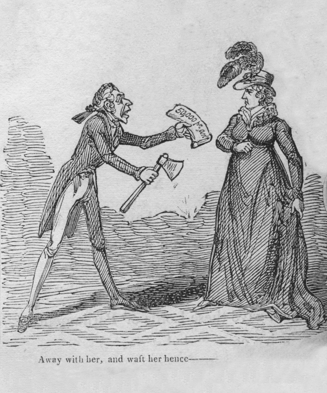 Bort med henne, og vift henne derfra ---, c1820. av Unbekannt