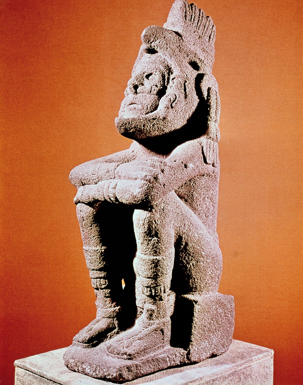 Aztekisk skulptur av en sittende mannsfigur, c1375-1521 av Unbekannt