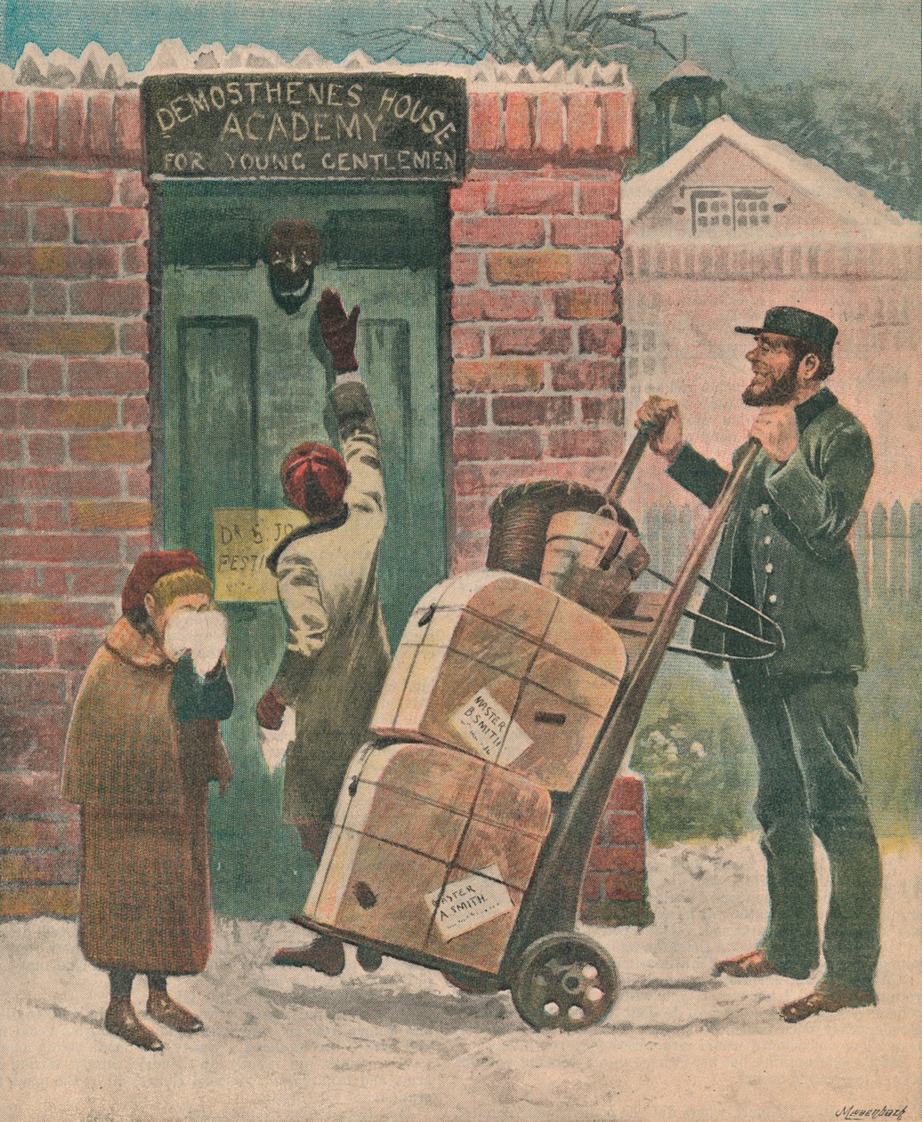 Tilbake til skolen, 1895. av Unbekannt