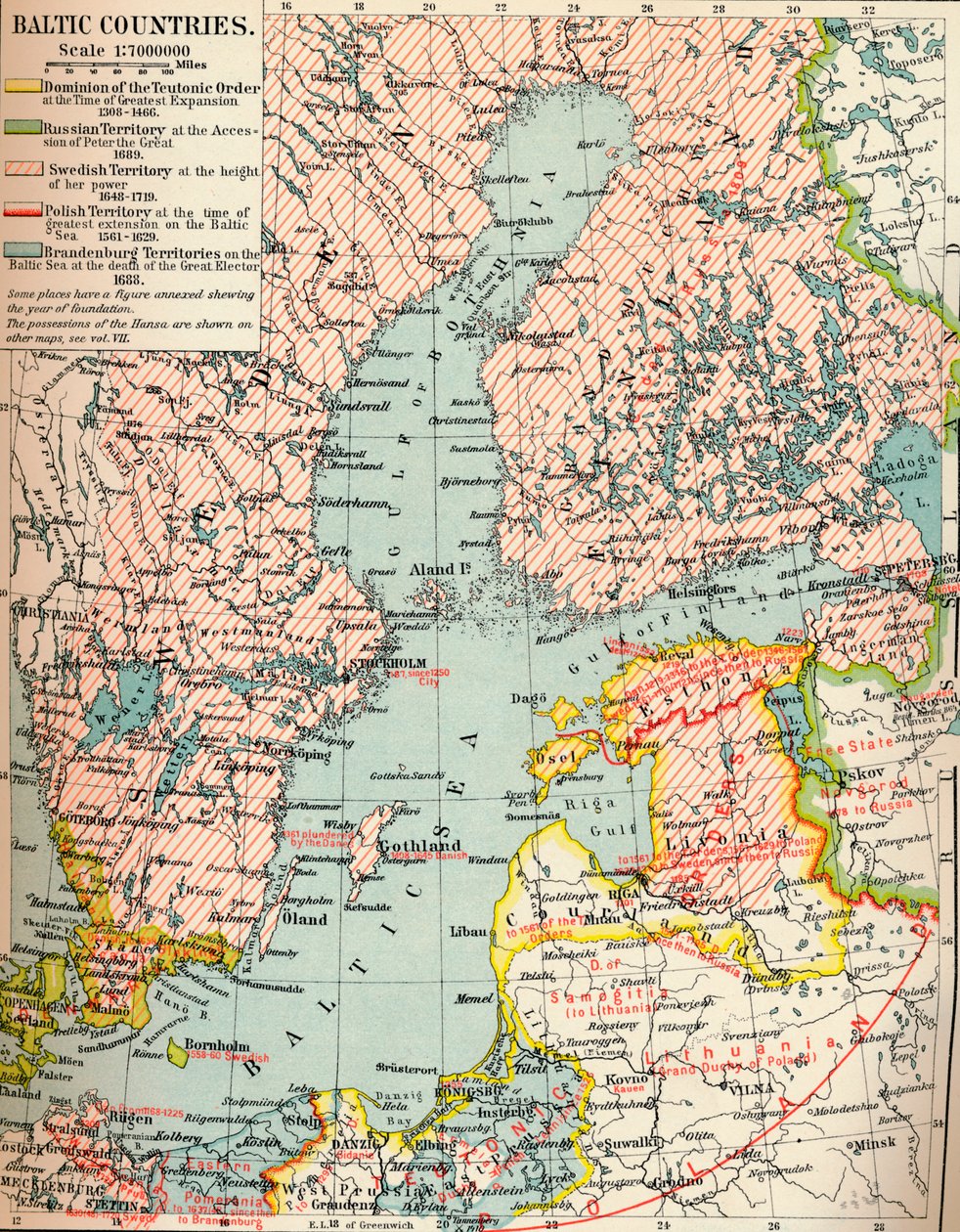 Baltiske land, c1907, 1907 av Unbekannt
