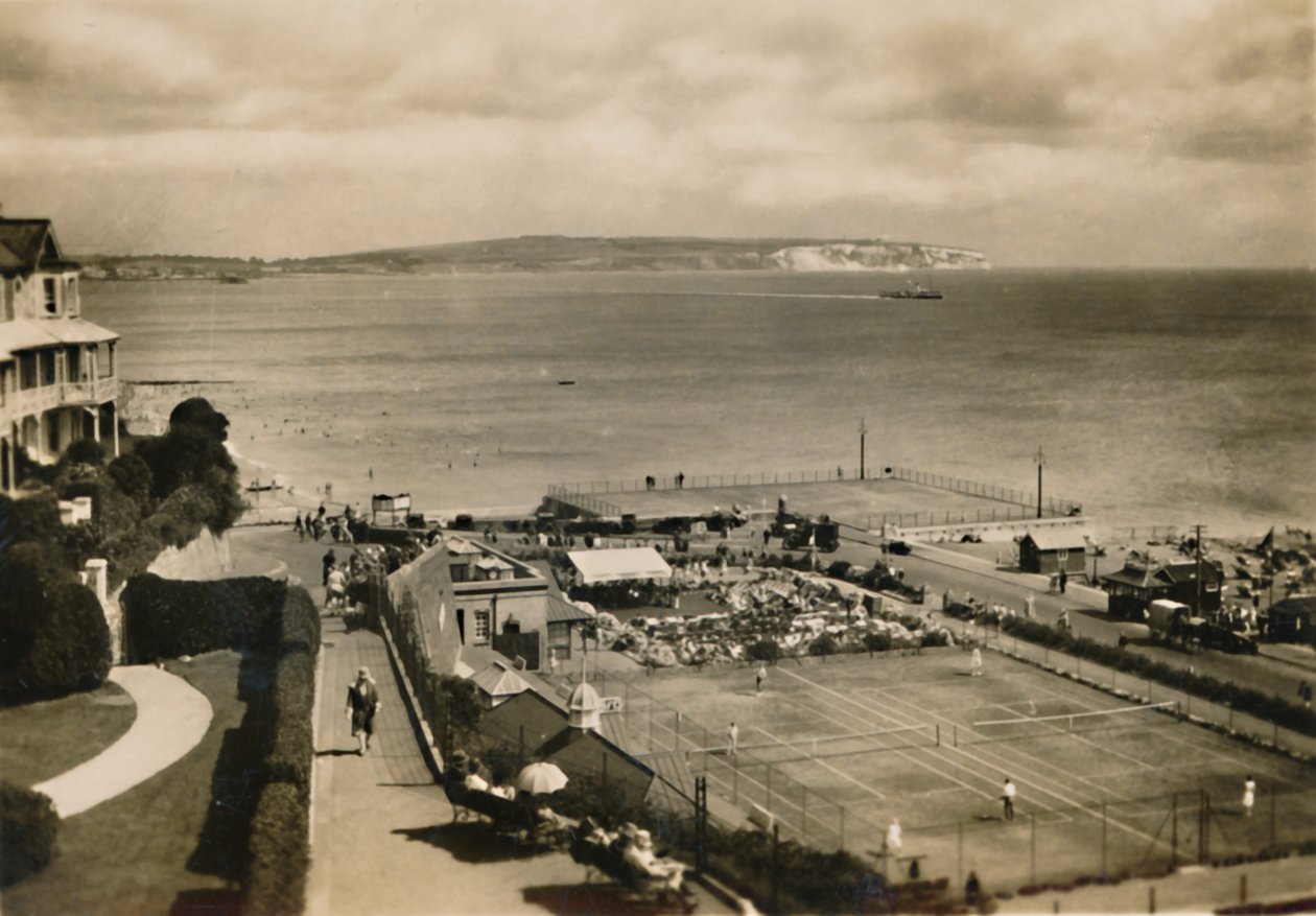 Bandstand og tennisbaner, Shanklin, I.O.W., c1920. av Unbekannt
