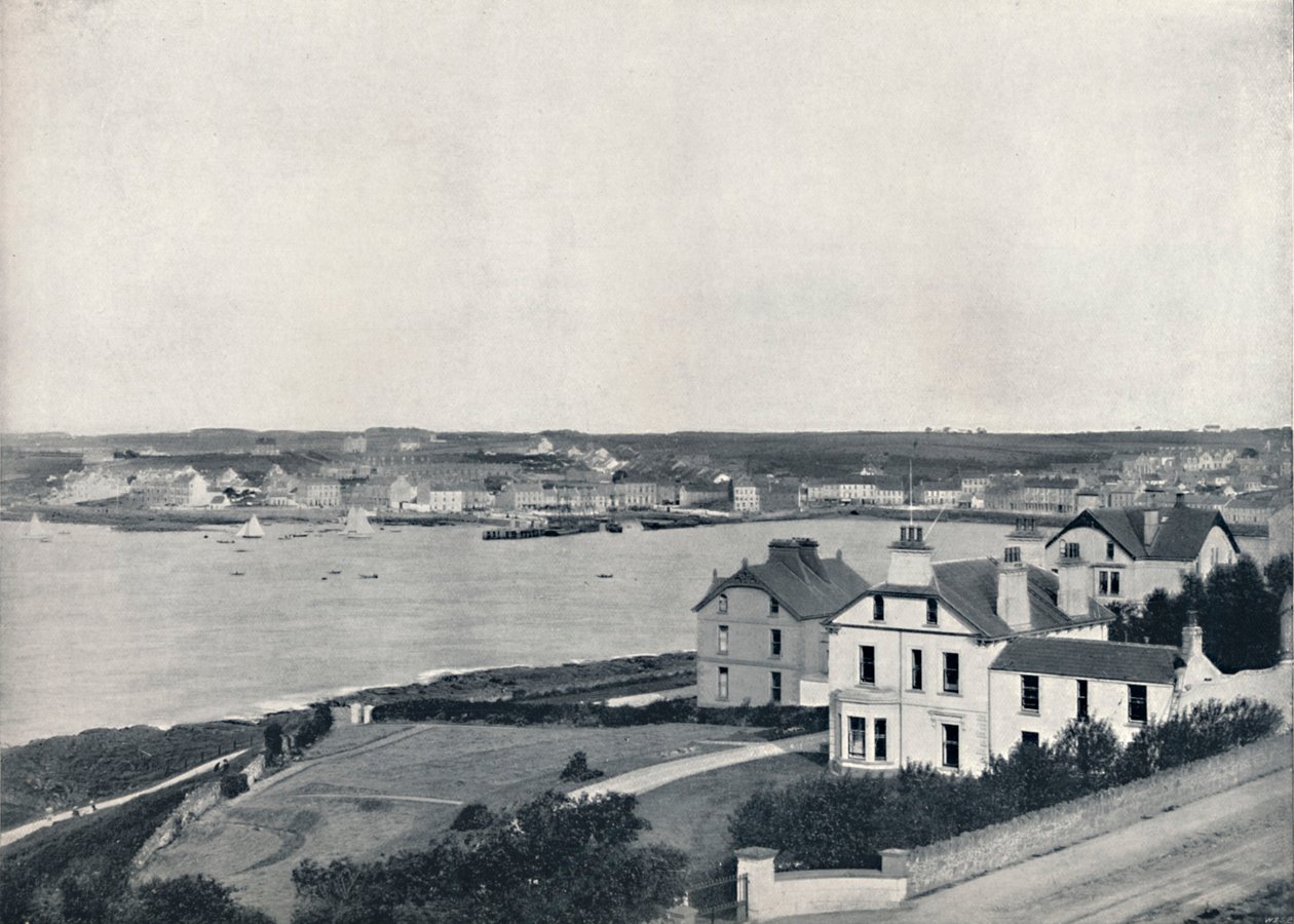 Bangor - The Town and the Bay, fra Mornington Park, Princeton, 1895 av Unbekannt