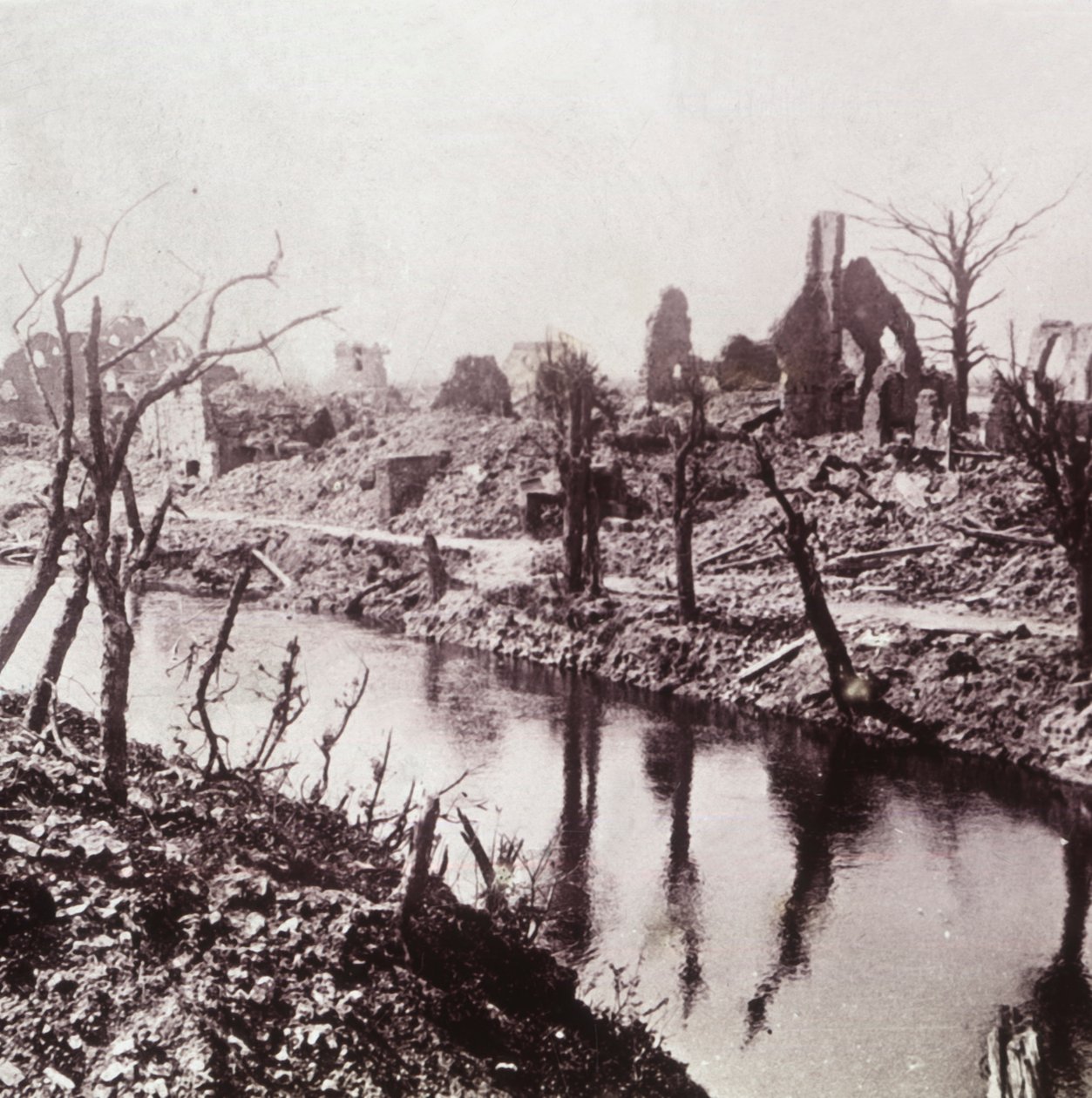 Banks of the Yser, Belgia, c1914-c1918 av Unbekannt