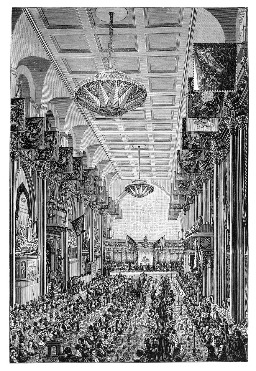 Bankett for dronningen i Guildhall, London, 1837, 1900 av Unbekannt